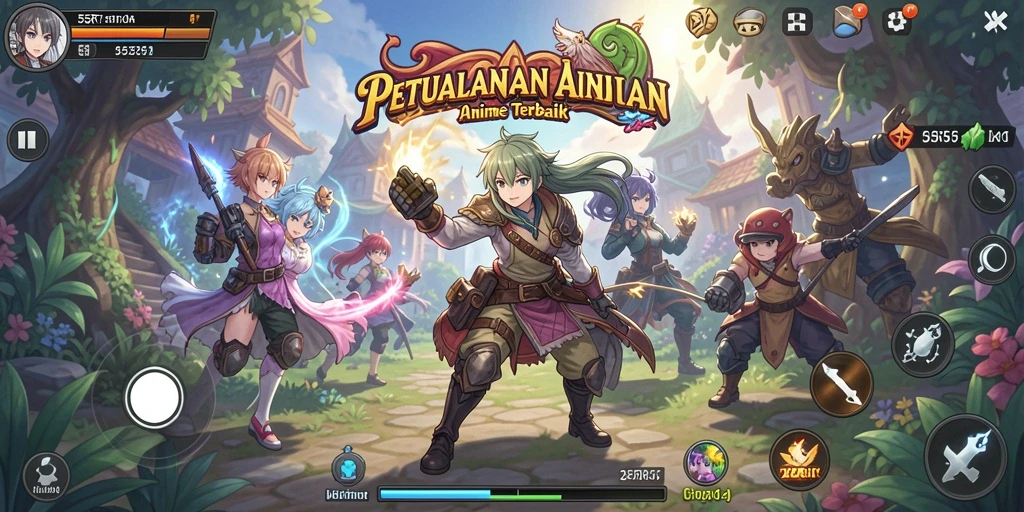 Tampilan menarik dari gameplay Anime di 55RT.