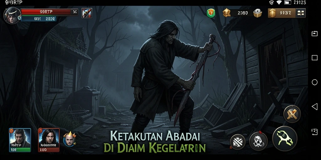 Gameplay menyeramkan <strong>99RTP</strong> dengan suasana gelap yang mencekam.