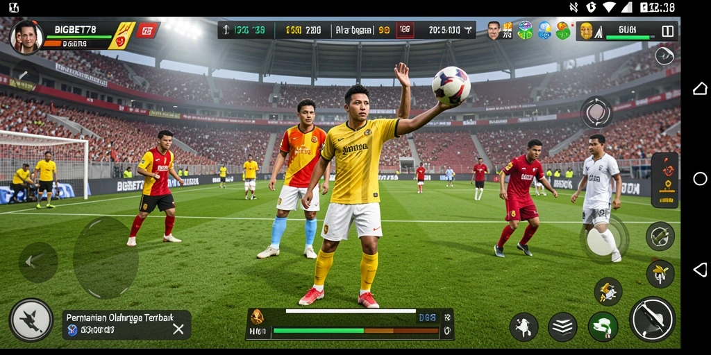 Screenshot gameplay BIGBET78 menampilkan keseruan pertandingan olahraga.