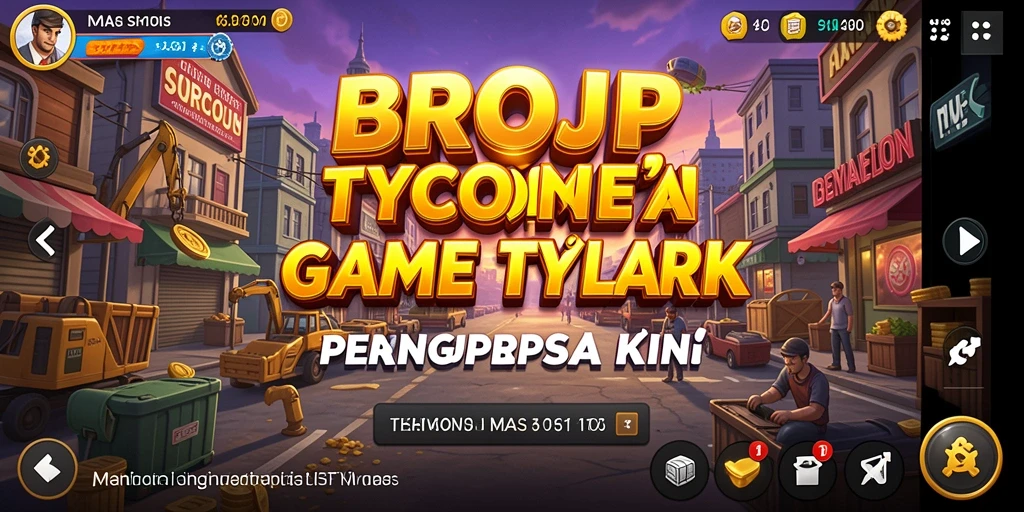 Tampilan gameplay menarik dari BROJP yang menyajikan simulasi Tycoon.