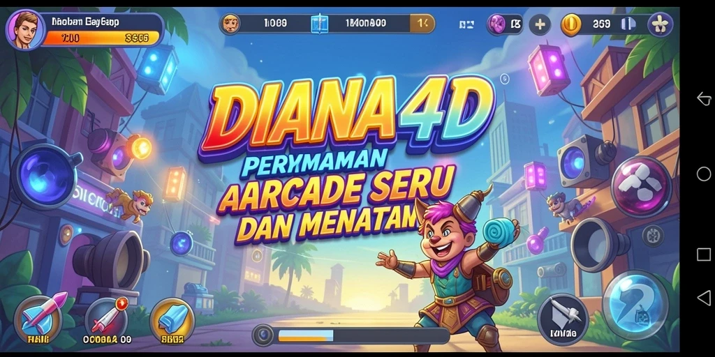 Tampilan gameplay menarik dari DIANA4D dengan berbagai level seru.