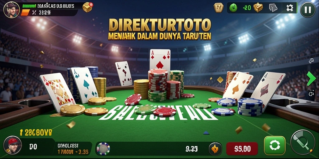 Tampilan gameplay menarik dari DIREKTURTOTO dengan fitur simulasi taruhan.