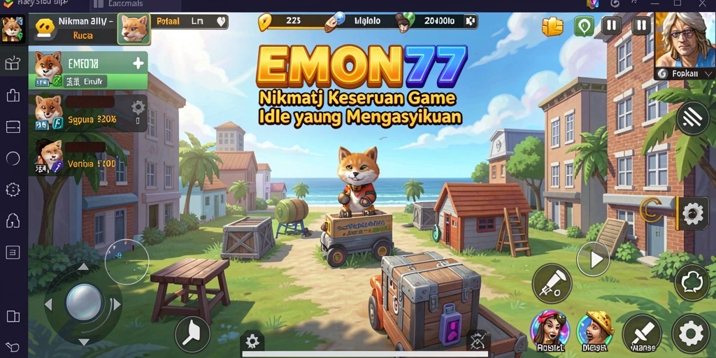 Screenshot gameplay EMON77 yang menunjukkan keseruan dan grafis menawan.