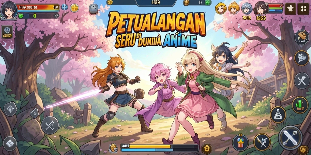 Tampilkan gameplay H89 yang mendebarkan dan karakter anime yang menarik.