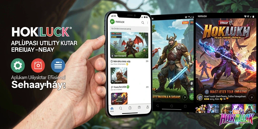 Screenshot HOKILUCK menunjukkan tampilan antarmuka aplikasi Utility yang intuitif.