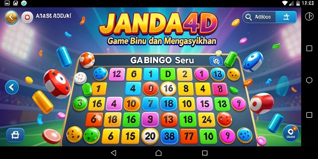 Tampilan gameplay seru dan interaktif dari JANDA4D Bingo.