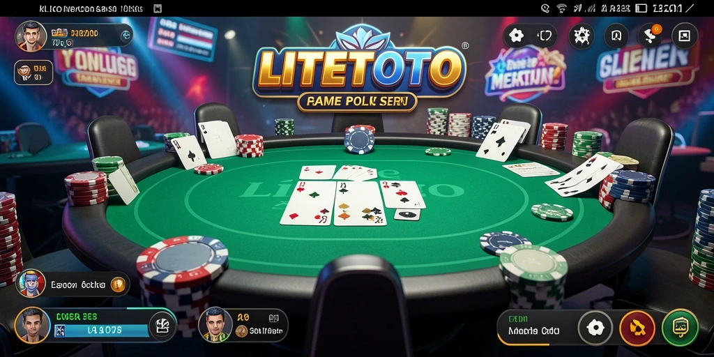 Tampilan gameplay menarik dalam game Poker LITETOTO.