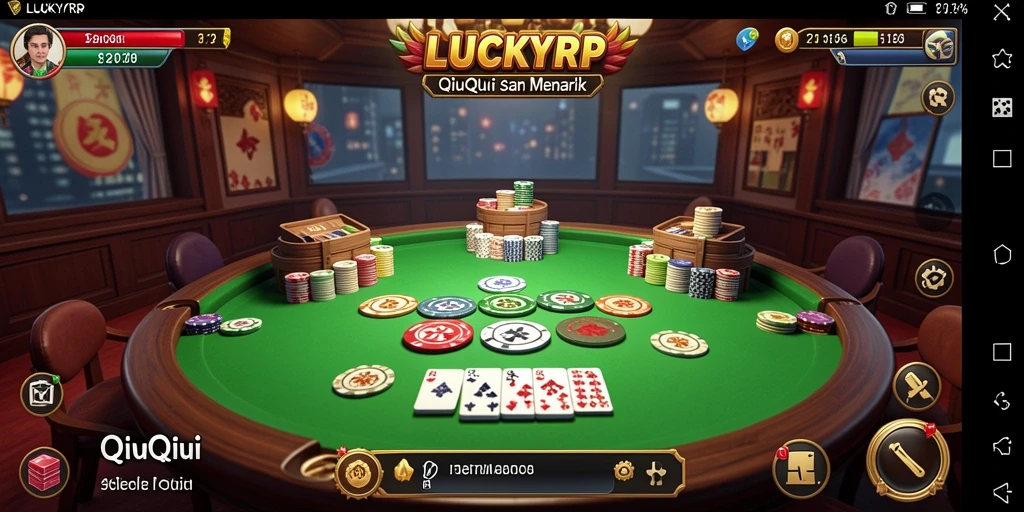 Tampilan gameplay LUCKYRP yang menarik dan penuh aksi QiuQiu.
