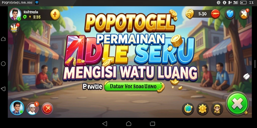 Tampilan gameplay seru dari POPOTOGEL dengan elemen Idle.