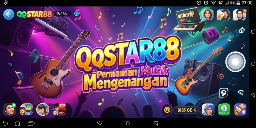 Tampilan gameplay QQSTAR88 yang seru dengan berbagai tantangan musik.