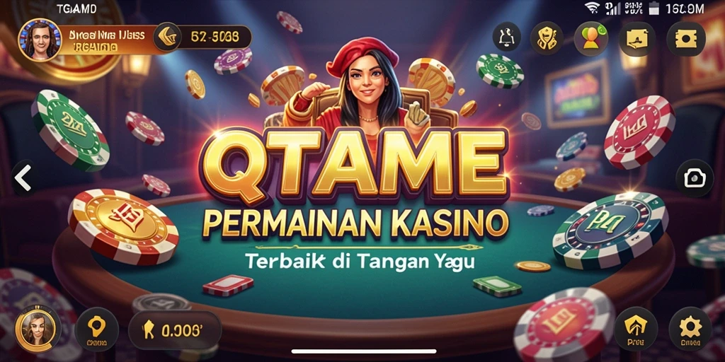 Tampilan utama gameplay QTGAME yang mendebarkan dan penuh warna.
