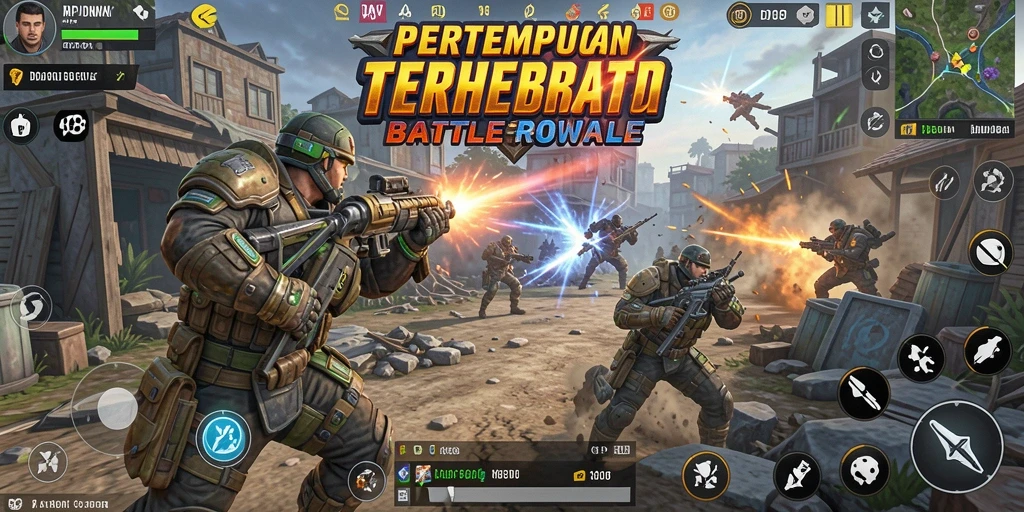 Screenshot gameplay RP8 menampilkan aksi pertempuran yang intens.