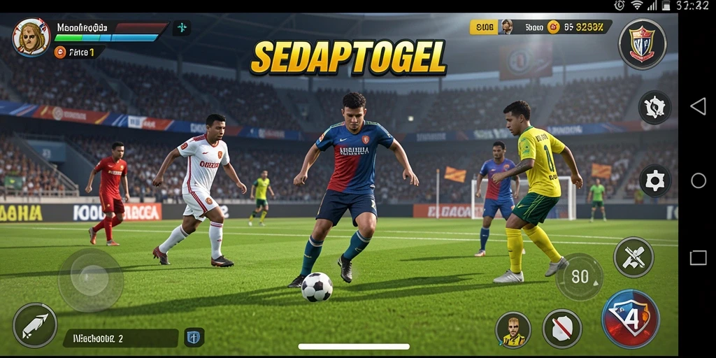 Tangkapan layar gameplay SEDAPTOGEL menampilkan aksi olahraga yang mendebarkan.