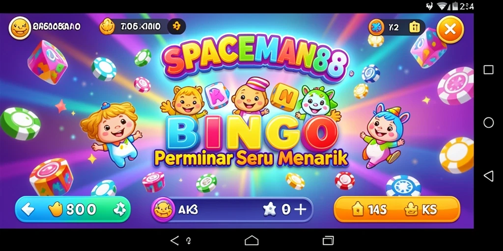 Tampilan gameplay seru SPACEMAN88 dalam permainan Bingo.
