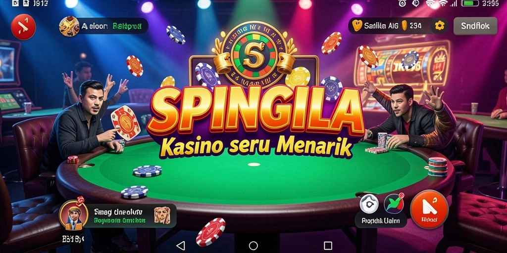 Tampilan gameplay SPINGILA yang penuh warna dan interaktif.