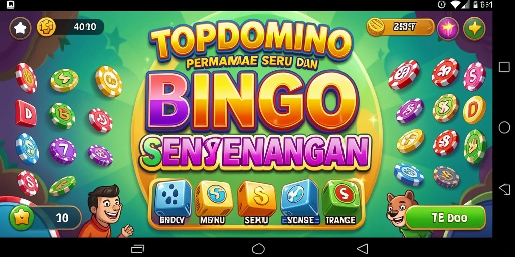 Screenshot gameplay TOPDOMINO menampilkan momen seru saat bermain Bingo.