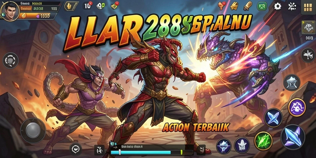 Screenshot gameplay ULAR288 menampilkan aksi pertarungan yang mendebarkan.