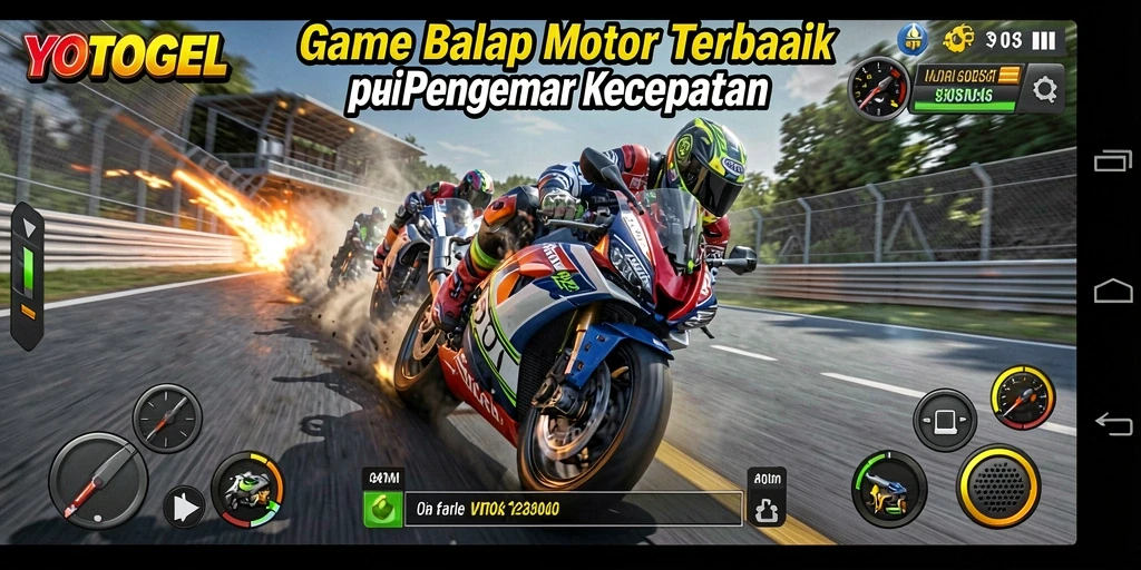 Tampilan gameplay <strong>YOTOGEL</strong> yang mendebarkan saat balapan motor.
