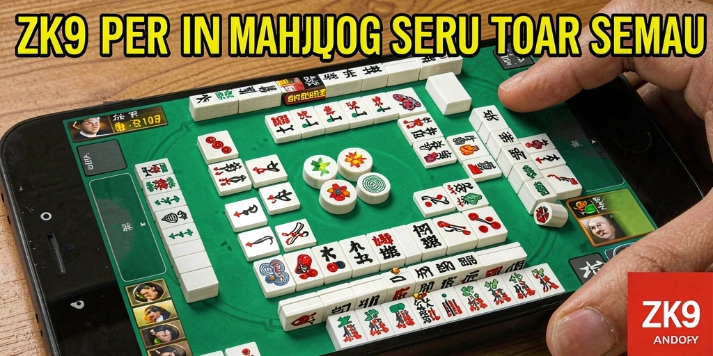 Screenshot gameplay ZK9 menunjukkan keseruan bermain Mahjong.