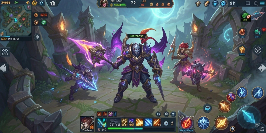 Tampilan gameplay ZK988 yang menampilkan petualangan di dunia MMORPG.